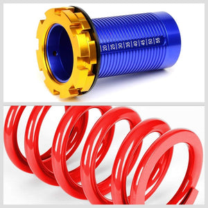 Black/Red Scaled 1"-4" Adjust Lowering Coilover Spring TY22 For 90-01 Integra-Suspension-BuildFastCar