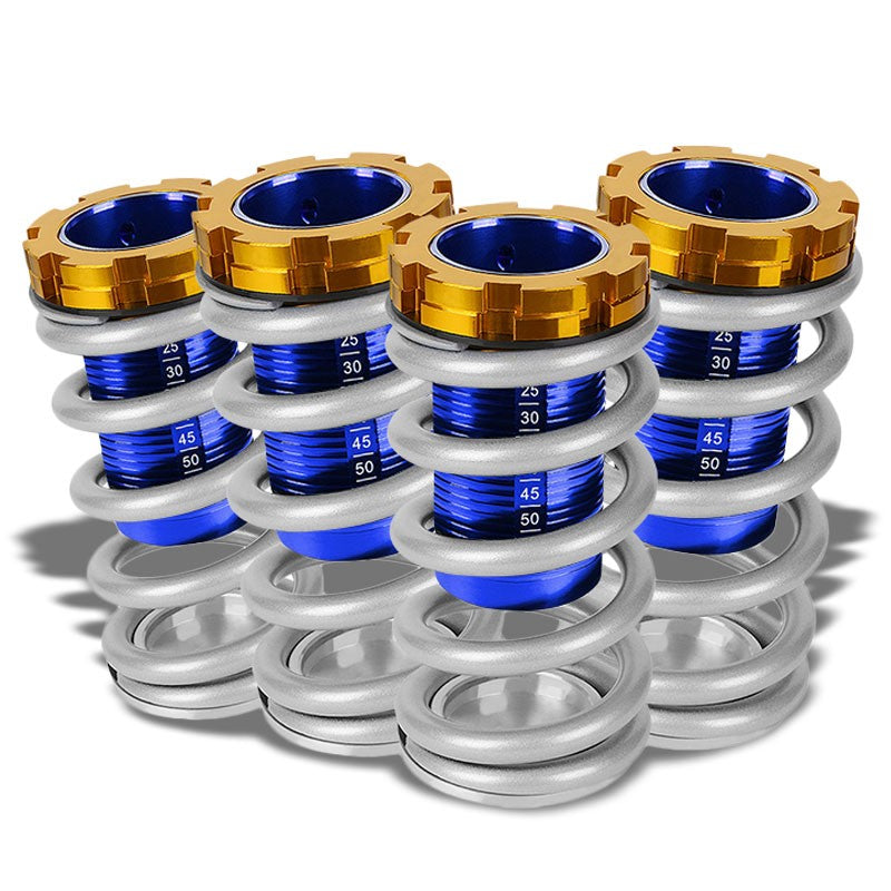 Black/Silver Scaled 1"-4" Adjust Lowering Coilover Spring TY22 For 90-01 Integra-Suspension-BuildFastCar