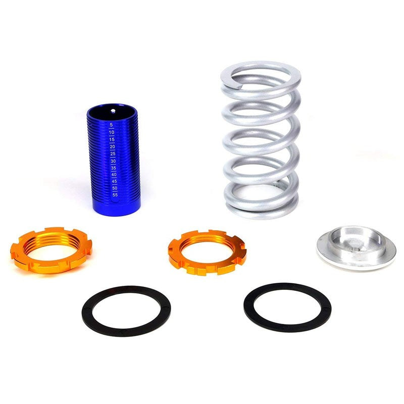 Black/Silver Scaled 1"-4" Adjust Lowering Coilover Spring TY22 For 90-01 Integra-Suspension-BuildFastCar