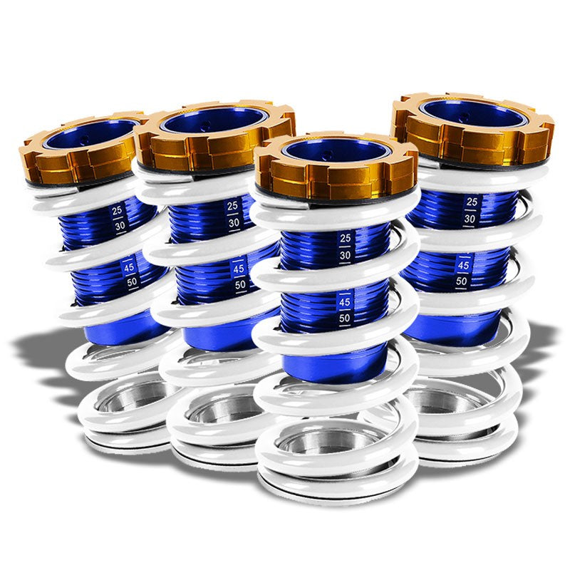 Black/White Scaled 1"-4" Adjust Lowering Coilover Spring TY22 For 90-01 Integra-Suspension-BuildFastCar