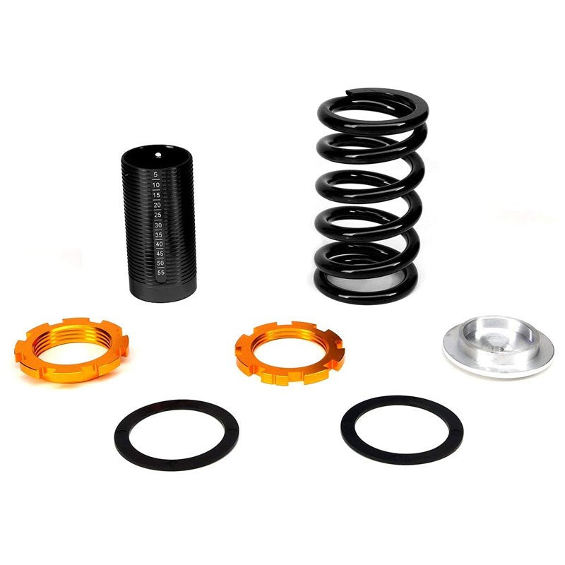 Black/Black Scaled 1"-4" Adjust Lowering Coilover Spring TY33 For 90-01 Integra-Suspension-BuildFastCar
