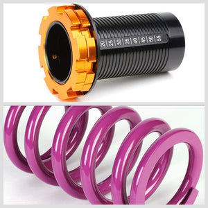 F/R Purple Scaled Coilover Spring+Black Gas Shock Absorbers TY33 For 96-00 Civic-Shocks & Springs-BuildFastCar
