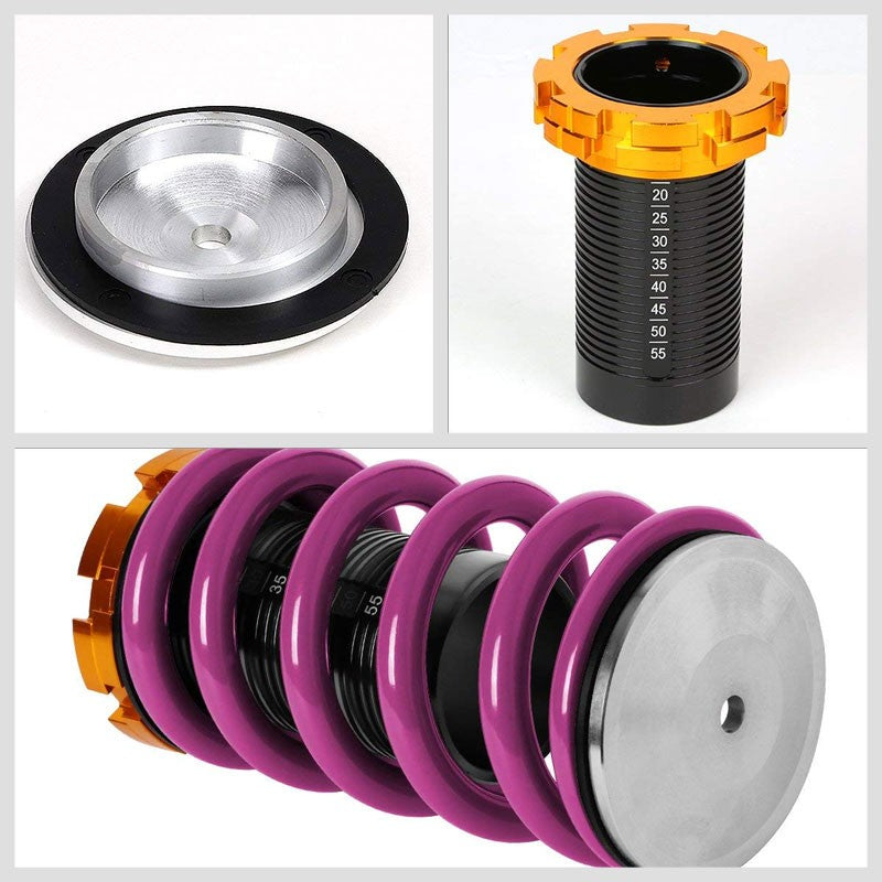 Black/Purple Scaled 1"-4" Adjust Lowering Coilover Spring TY33 For 90-01 Integra-Suspension-BuildFastCar