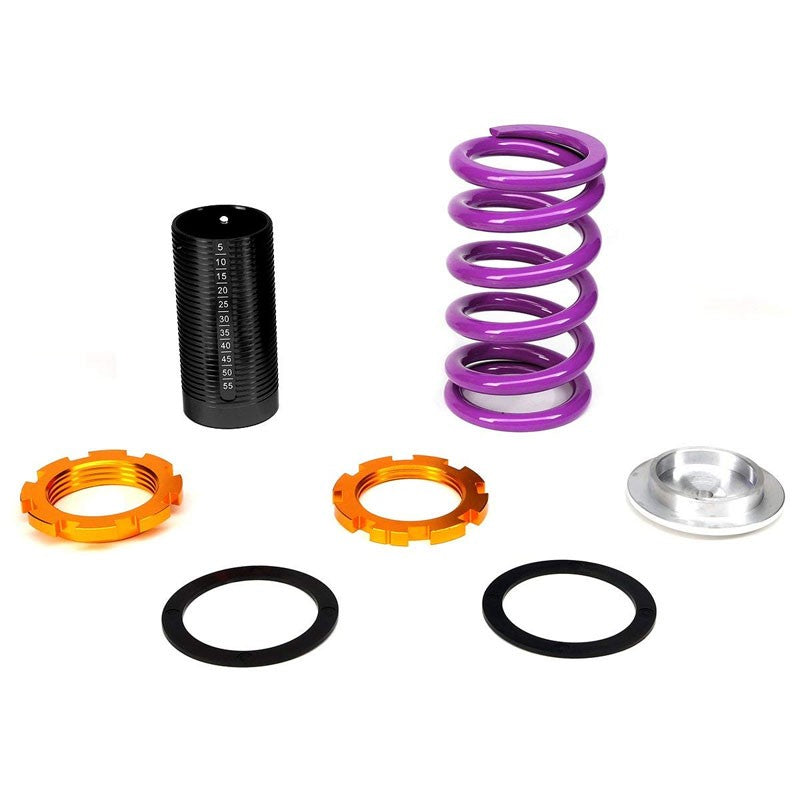 Black/Purple Scaled 1"-4" Adjust Lowering Coilover Spring TY33 For 90-01 Integra-Suspension-BuildFastCar