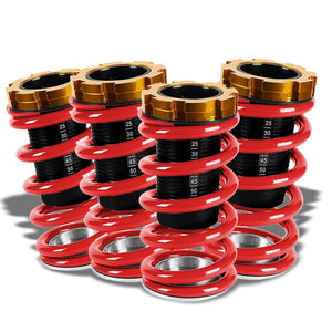 Black/Red Scaled 1"-4" Adjust Lowering Coilover Spring TY33 For 90-01 Integra-Suspension-BuildFastCar