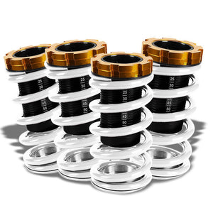 Black/White Scaled 1"-4" Adjust Lowering Coilover Spring TY33 For 90-01 Integra-Suspension-BuildFastCar
