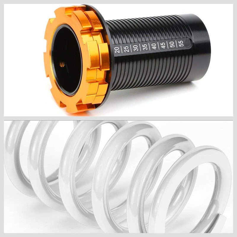 Black/White Scaled 1"-4" Adjust Lowering Coilover Spring TY33 For 90-01 Integra-Suspension-BuildFastCar