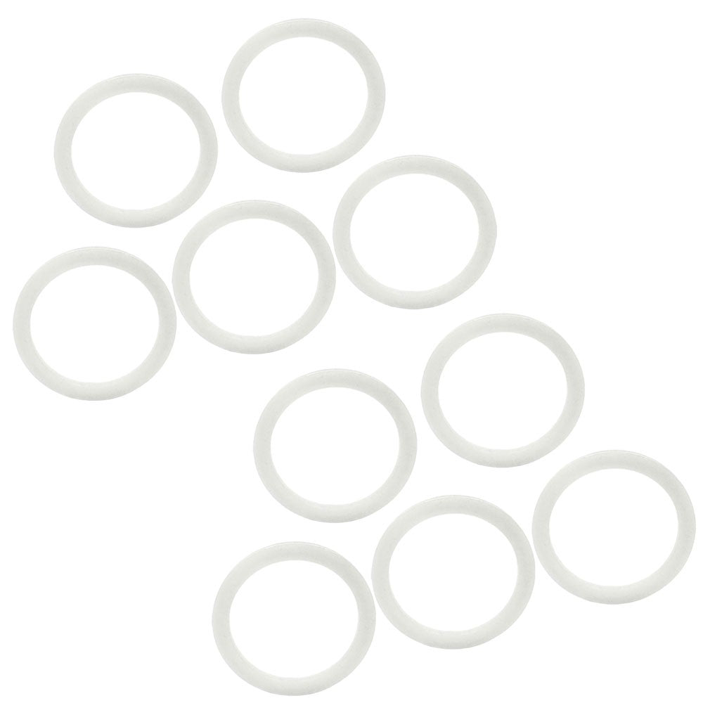 HPS 10PCs CW901-03-TFL PTFE Crush Sealing Washer [AN -3] (PTFE, White) HPS-CW901-03-TFL-URQTY10