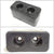 2x Molded Rubber Dock Bumper 6x2-7/8x3-1/4 For CHASSIS/TRAILER/VAN/FLATBED/TRUCK-Wheel Parts-BuildFastCar-BFC-MBUMP-02-X2