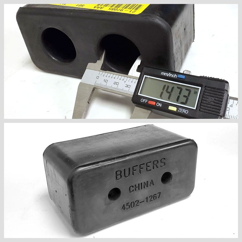 Molded Rubber Bumper Dock 6x2-7/8x3-1/4 For CHASSIS/TRAILERS/VAN/FLATBED/REEFER-Wheel Parts-BuildFastCar-BFC-MBUMP-02