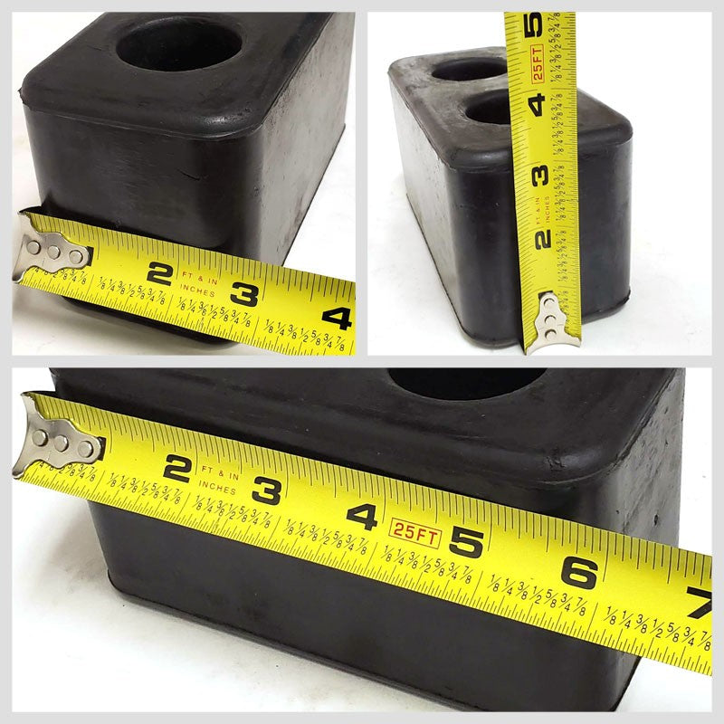 2x Molded Rubber Dock Bumper 6x2-7/8x3-1/4 For CHASSIS/TRAILER/VAN/FLATBED/TRUCK-Wheel Parts-BuildFastCar-BFC-MBUMP-02-X2