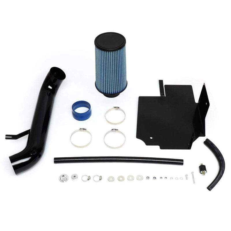 3" Black Pipe+Filter Cold Air Intake Kit+Heat Shield For 02-03 Liberty 3.7L V6-Performance-BuildFastCar