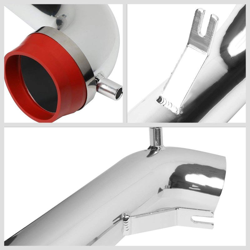 3" Polish Pipe+Filter Cold Air Intake Kit+Heat Shield For 02-03 Liberty 3.7L V6-Performance-BuildFastCar