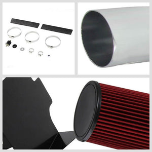 Polish Cold Air Induction Intake Kit+Heat Shield For Chevy 98-03 S10/Sonoma 2.2L-Performance-BuildFastCar