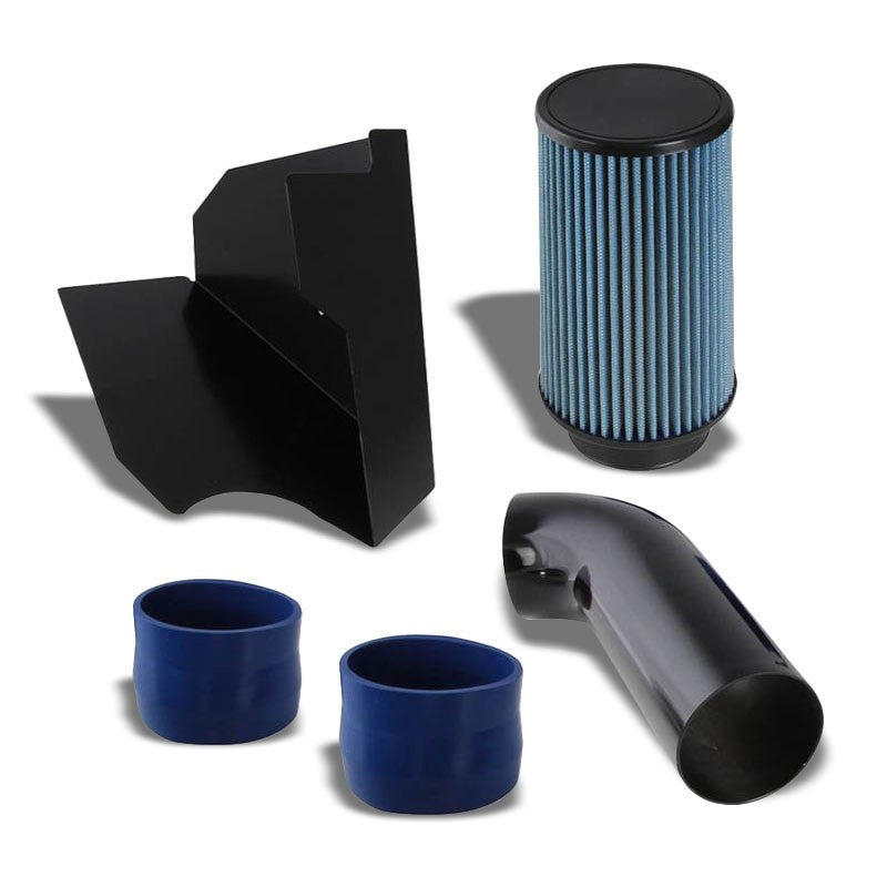 Black Cold Air Induction Intake+Heat Shield For 96-00 C/K Series/Tahoe/Yukon-Performance-BuildFastCar