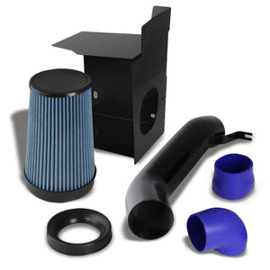 Black Cold Air Intake+Blue Filter+Heat Shield For Hummer 03-09 H2 V8 6.2/6.0-Performance-BuildFastCar