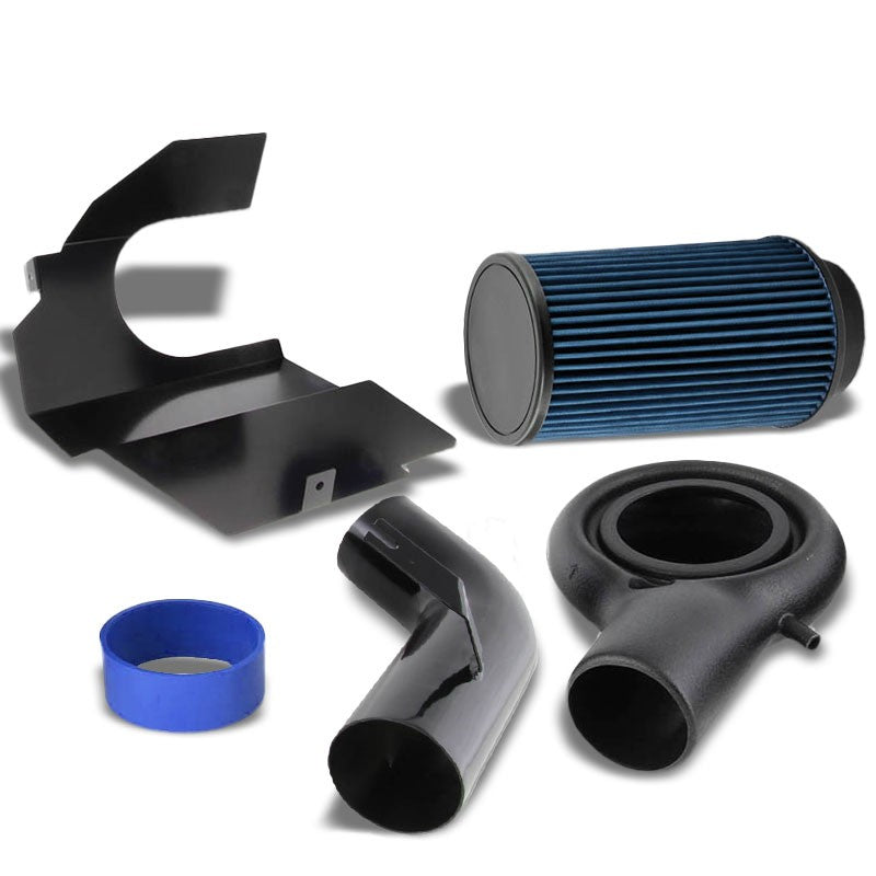 Black Cold Air Induction Intake+Heat Shield For Dodge 97-03 Dakota/Durango V8-Performance-BuildFastCar