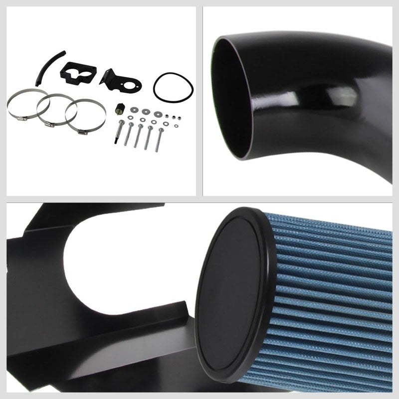 Black Cold Air Induction Intake+Heat Shield For Dodge 97-03 Dakota/Durango V8-Performance-BuildFastCar