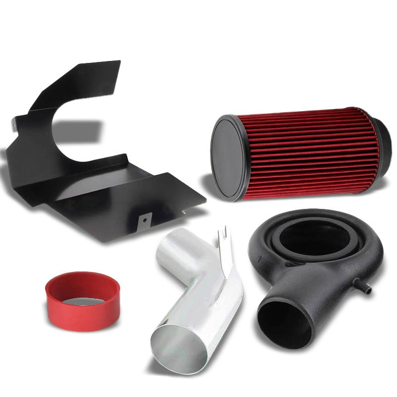 Polish Cold Air Induction Intake+Heat Shield For Dodge 97-03 Dakota/Durango V8-Performance-BuildFastCar