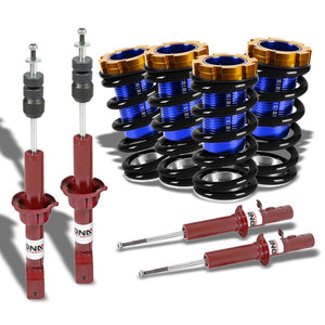 Adjust Black Scaled Coilover Spring+Red Gas Shock Absorbers TY22 For 88-91 Civic