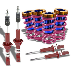 Adjust Purple Scaled Coilover Spring+Red Gas Shock Absorber TY22 For 88-91 Civic