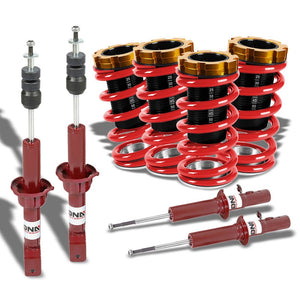 Adjust Red Scaled Coilover Spring+Red Gas Shock Absorbers TY33 For 88-91 Civic