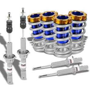 Adjust Silver Scaled Coilover+Silver Gas Shock Absorbers TY22 For 88-91 Civic