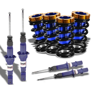 F/R Black Scaled Coilover Spring+Blue Gas Shock Absorbers TY22 For 94-01 Integra