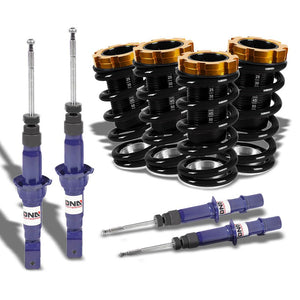 F/R Black Scaled Coilover Spring+Blue Gas Shock Absorbers TY33 For 94-01 Integra