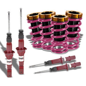 F/R Purple Scaled Coilover Spring+Red Gas Shock Absorbers TY33 For 94-01 Integra