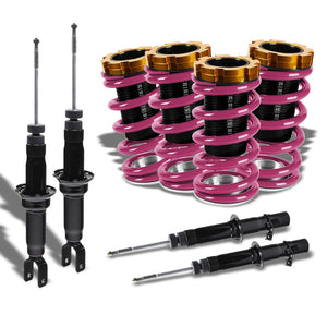 F/R Purple Scaled Coilover Spring+Black Gas Shock Absorbers TY33 For 96-00 Civic