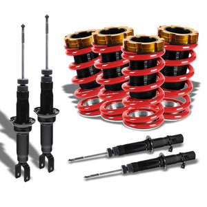 Adjust Red Scaled Coilover Spring+Black Gas Shock Absorbers TY33 For 96-00 Civic