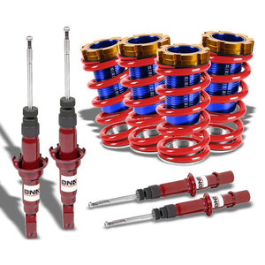 Red Scaled Coilover Spring+Red Gas Shock Absorbers TY22 For 96-00 Civic EJ/EK/EM