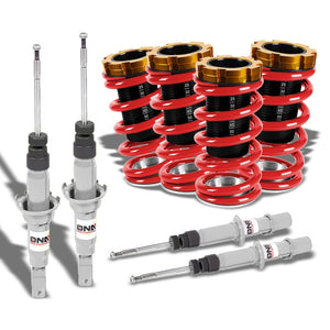 Adjust Red Scaled Coilover Spring+Silver Gas Shock Absorber TY33 For 96-00 Civic