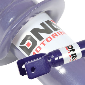 DNA Blue Shock Absorbers+Red Coilover Silver Lowering Spring For 88-91 Civic/CRX-Shocks & Springs-BuildFastCar