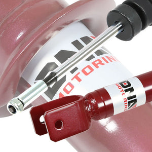 DNA Red Gas Shock Absorber+Red/White Adjustable Coilover For Honda 92-95 Civic-Shocks & Springs-BuildFastCar