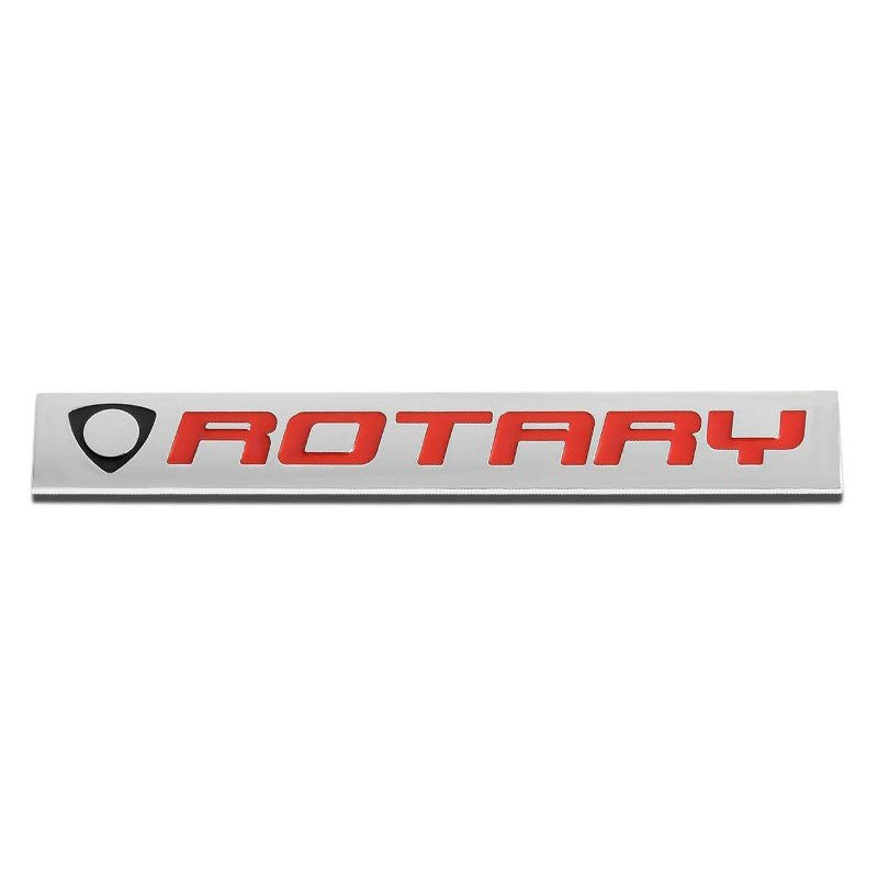 Black/Red/Chrome Rotary Symbol Trunk Badge Rear Emblem Decal Metal Plate-Exterior-BuildFastCar