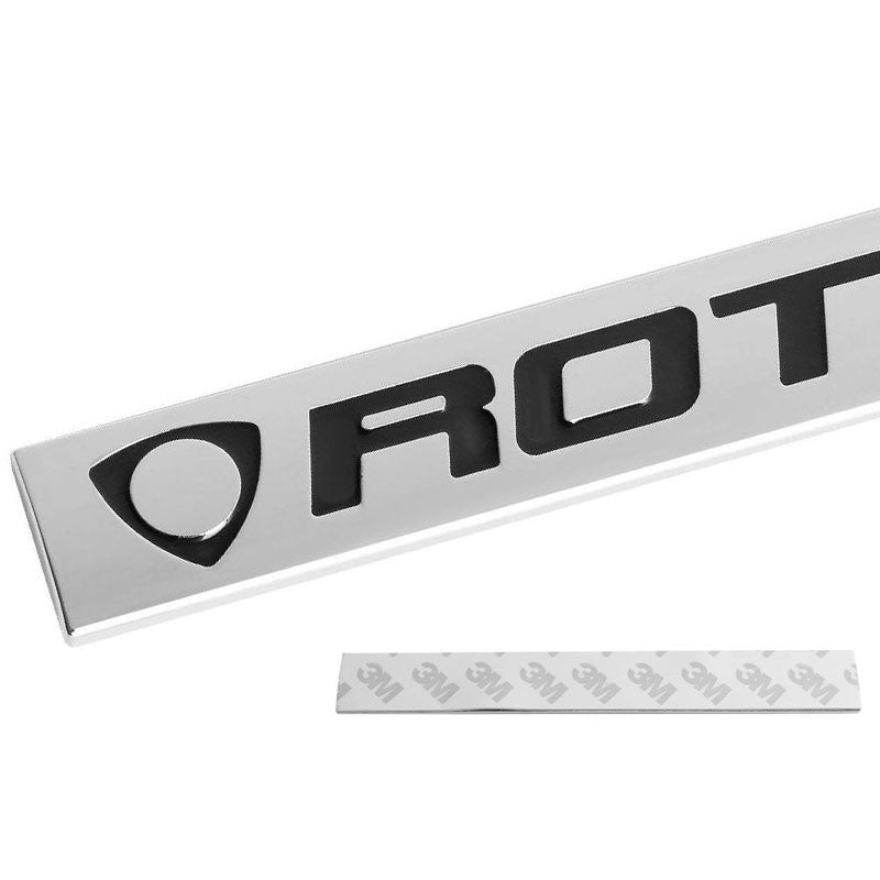 Black/Chrome Rotary Sign Rear Trunk Logo Badge Emblem Decal W/ 3M Sticker-Exterior-BuildFastCar