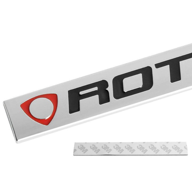 Red/Black/Chrome Rotary Rear Car Trunk Sign Badge Emblem Plate Decal 3M 4mm-Exterior-BuildFastCar