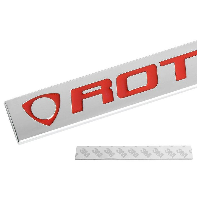 Red/Chrome Rotary Auto Trunk Badge Emblem Decal Medalla 3M Adhesive Sticker-Exterior-BuildFastCar