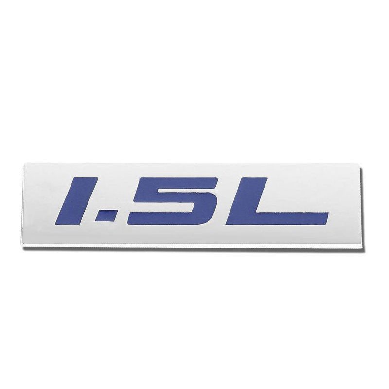 Blue/Chrome 1.5L Logo Plate Rear Trunk Metal Badge Decal Sticker Emblem-Exterior-BuildFastCar