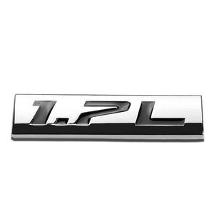 Black/Chrome 1.7L 1.7 L Rear Trunk Polished Logo Badge 4mm Emblem Decal-Exterior-BuildFastCar