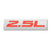 Red/Chrome 2.5L Sign Logo Rear Trunk Metal Badge Decal Plate Emblem 3M Tape-Exterior-BuildFastCar
