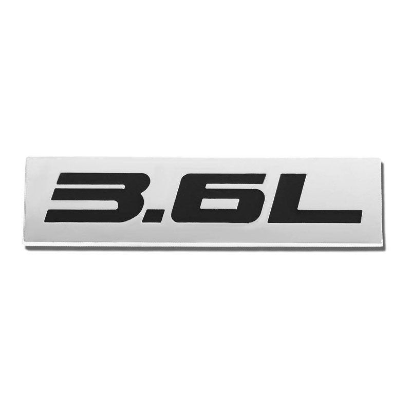 Black/Chrome 3.6L 3.6 L Car Sign Rear Trunk Polished Badge Decal Logo Emblem-Exterior-BuildFastCar