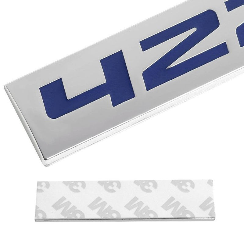 Blue/Chrome 427 Decorative Logo Sign Rear Trunk Metal Badge Decal Sticker Emblem-Exterior-BuildFastCar