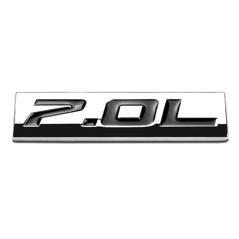 Black/Chrome 7.0L Letter Sign Logo Rear Trunk Polished Badge Decal Plate Emblem-Exterior-BuildFastCar