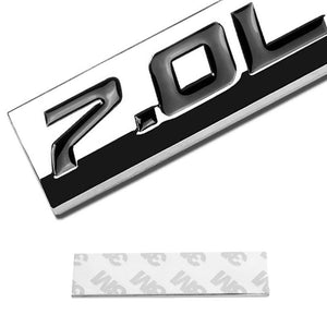 Black/Chrome 7.0L Letter Sign Logo Rear Trunk Polished Badge Decal Plate Emblem-Exterior-BuildFastCar