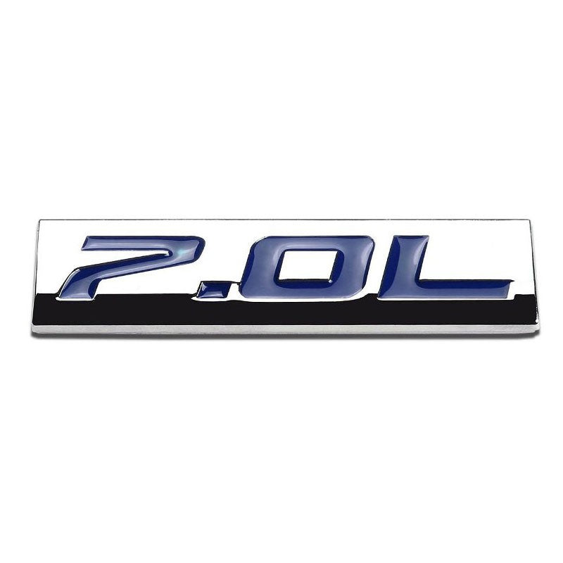 Blue/Chrome 7.0L Logo Plate Rear Trunk Metal Badge Decal Sticker Emblem-Exterior-BuildFastCar