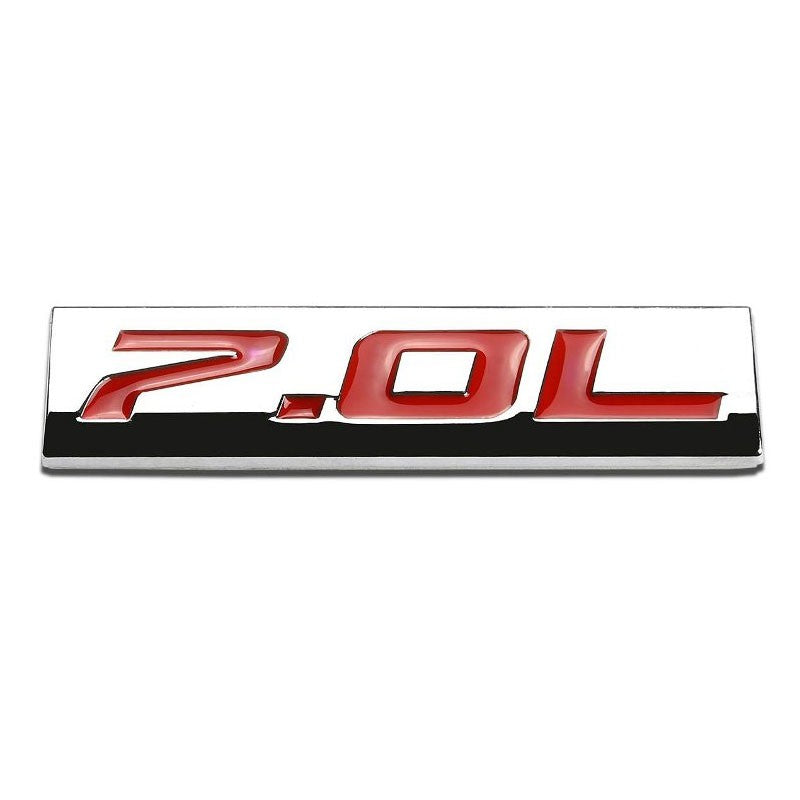Red/Chrome 7.0L Sign Car Rear Trunk Metal Trim Badge Decal Emblem Plate Sticker-Exterior-BuildFastCar
