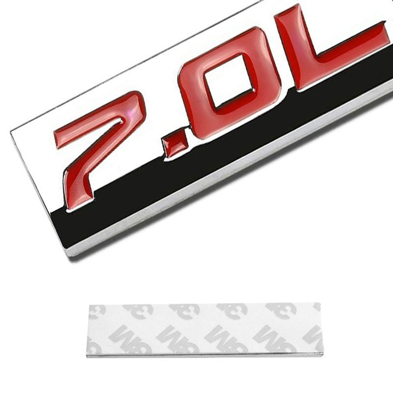Red/Chrome 7.0L Sign Car Rear Trunk Metal Trim Badge Decal Emblem Plate Sticker-Exterior-BuildFastCar